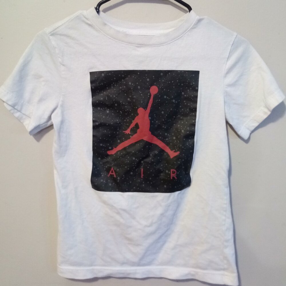 Jordan Air White T-shirt (Medium, 10-12 years) - Gently Used